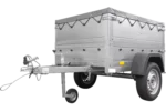 Pkw Anhänger Neu Garden Trailer 150 KIPP mit zusätzlichen Bordwänden, Stützrad und grauer Flachplane-Neu – Bild 3