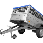 Pkw Planen Anhänger GARDEN TRAILER 200 KIPP mit Laubgitteraufsatz, Stützrad, Flachplane