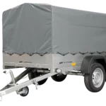 Unitrailer Garden Trailer Anhänger 264/2 Kipp Mit Stützrad, Spriegel Und Grauer Plane-Neu