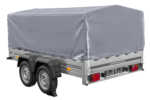 Zweiachsanhänger 264×150 UNITRAILER GARDEN 265/2 KIPP mit H-800 Rahmen und grauer Plane – Bild 4