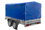 Zweiachsanhänger 264×150 UNITRAILER GARDEN 265/2 KIPP mit Rahmen H-1100 und blauer Plane – Bild 7