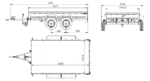 Zweiachsanhänger 264×150 UNITRAILER GARDEN 265/2 KIPP mit Rahmen H-1100 und grauer Plane – Bild 2